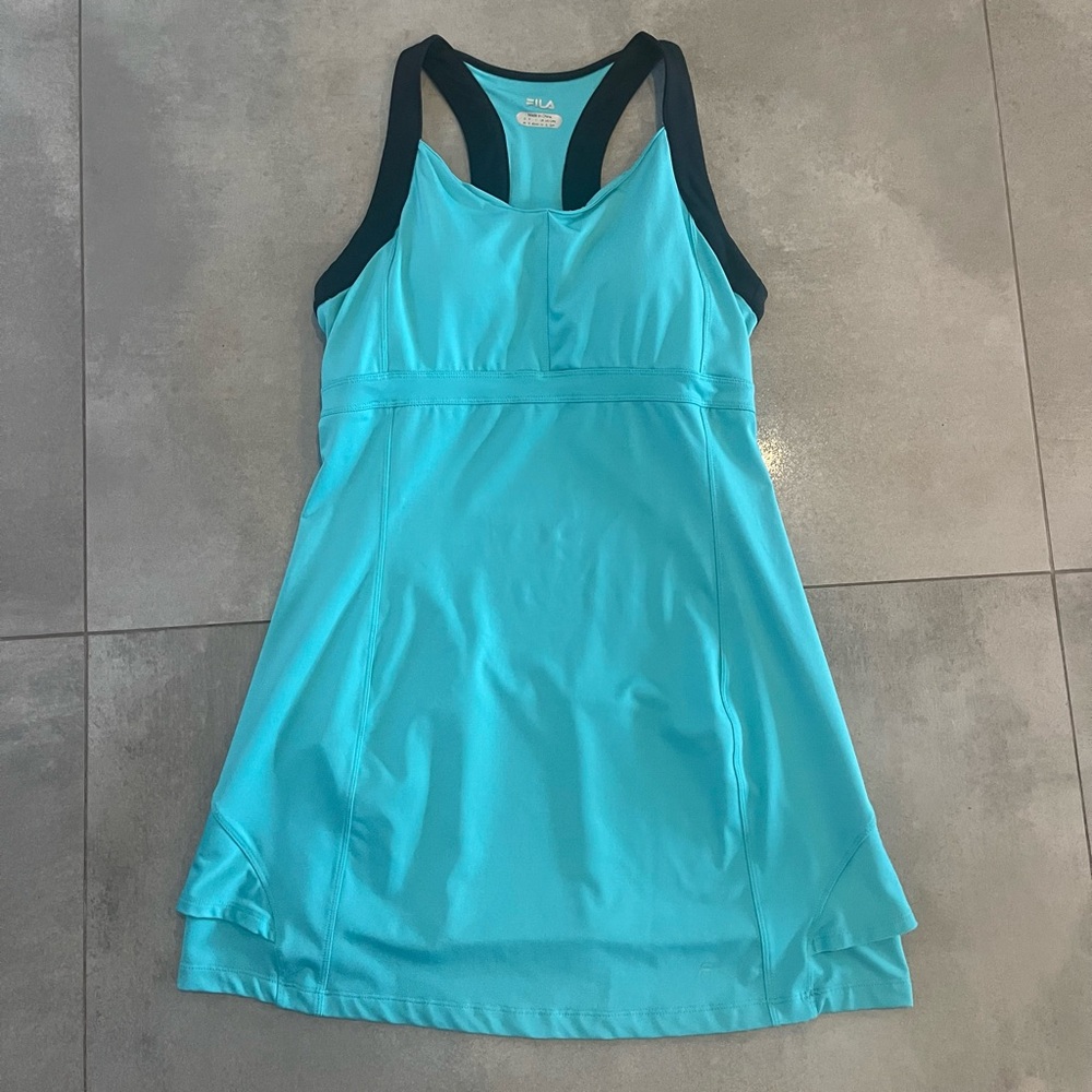 Fila Turquoise and Black Tennis Dress
